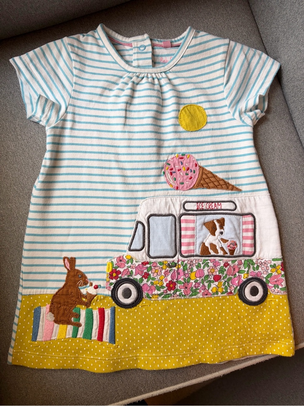 Baby Boden 18-24m Ice Cream Truck Appliqué Tunic